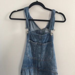 H&M denim ripped overalls
